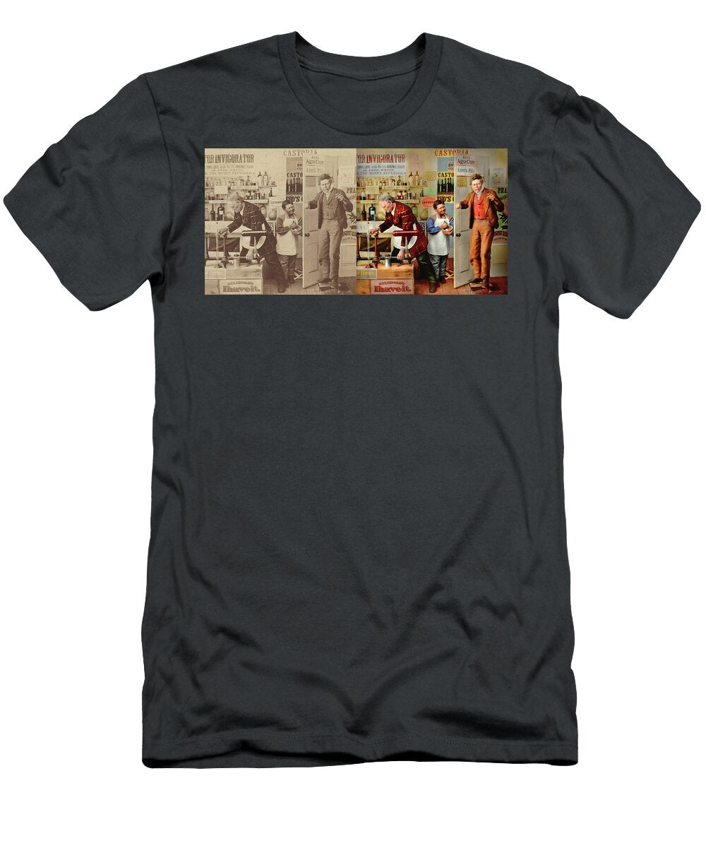 Pharmacy the Current Cure 1872 Side By Side Mike Savad T-Shirt