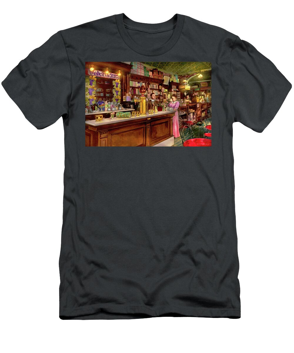 Pharmacy the Fountain of Health 1890 Mike Savad T-Shirt