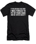 Phone Addiction Funny Smart Cell Phone Addict Humor Noirty Designs T-Shirt