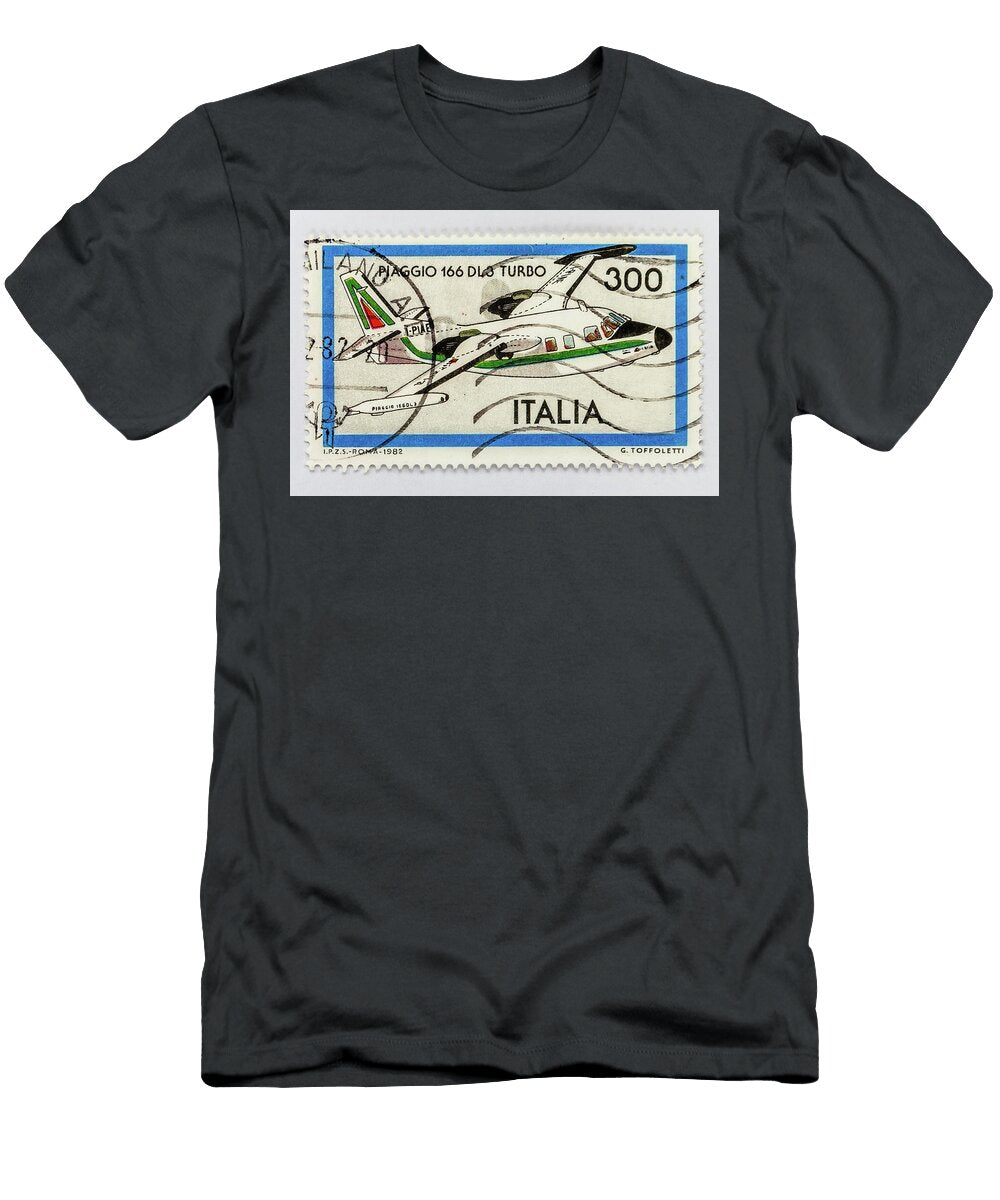 Piaggio 166 Dls Turbo Italian Aircraft Aviation Heritage Stamp Vivida Photo T-Shirt