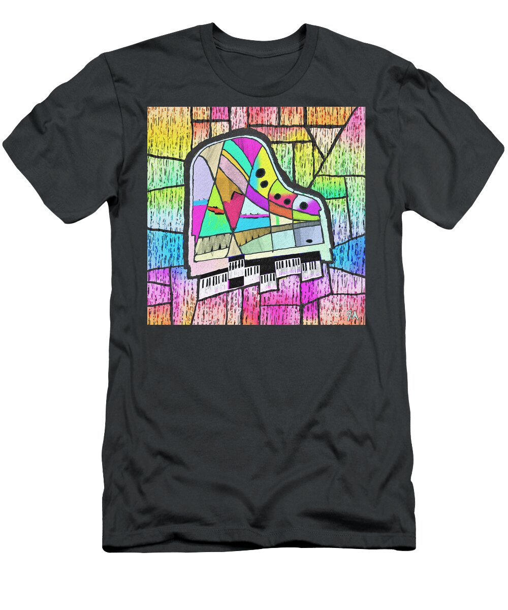 Piano Music in the Sonic Rain Jeremy Aiyadurai T-Shirt