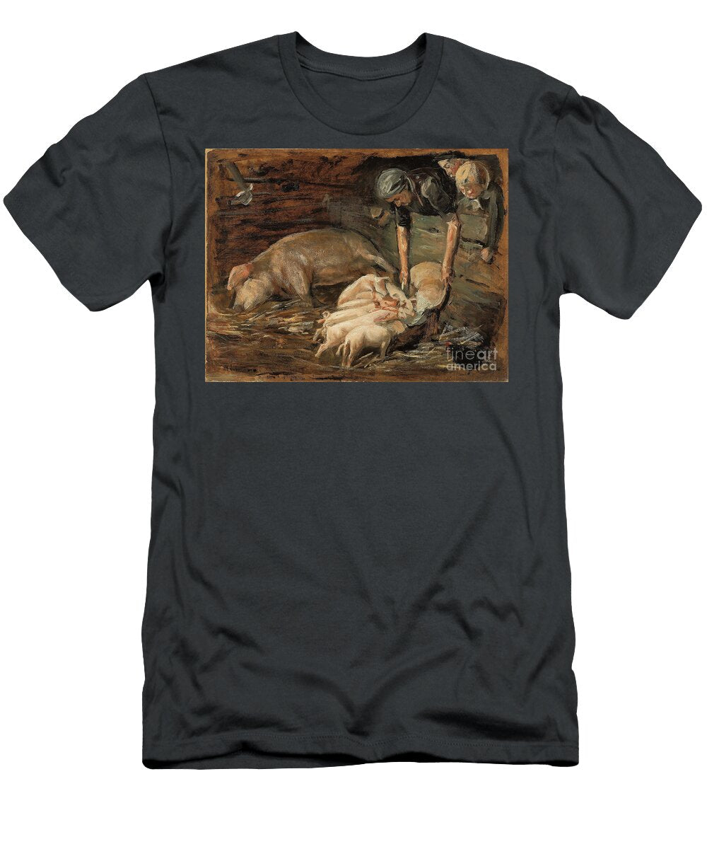 Pigsty Nursery Schweinekoben Wochenstube 1887 Max Liebermann T-Shirt