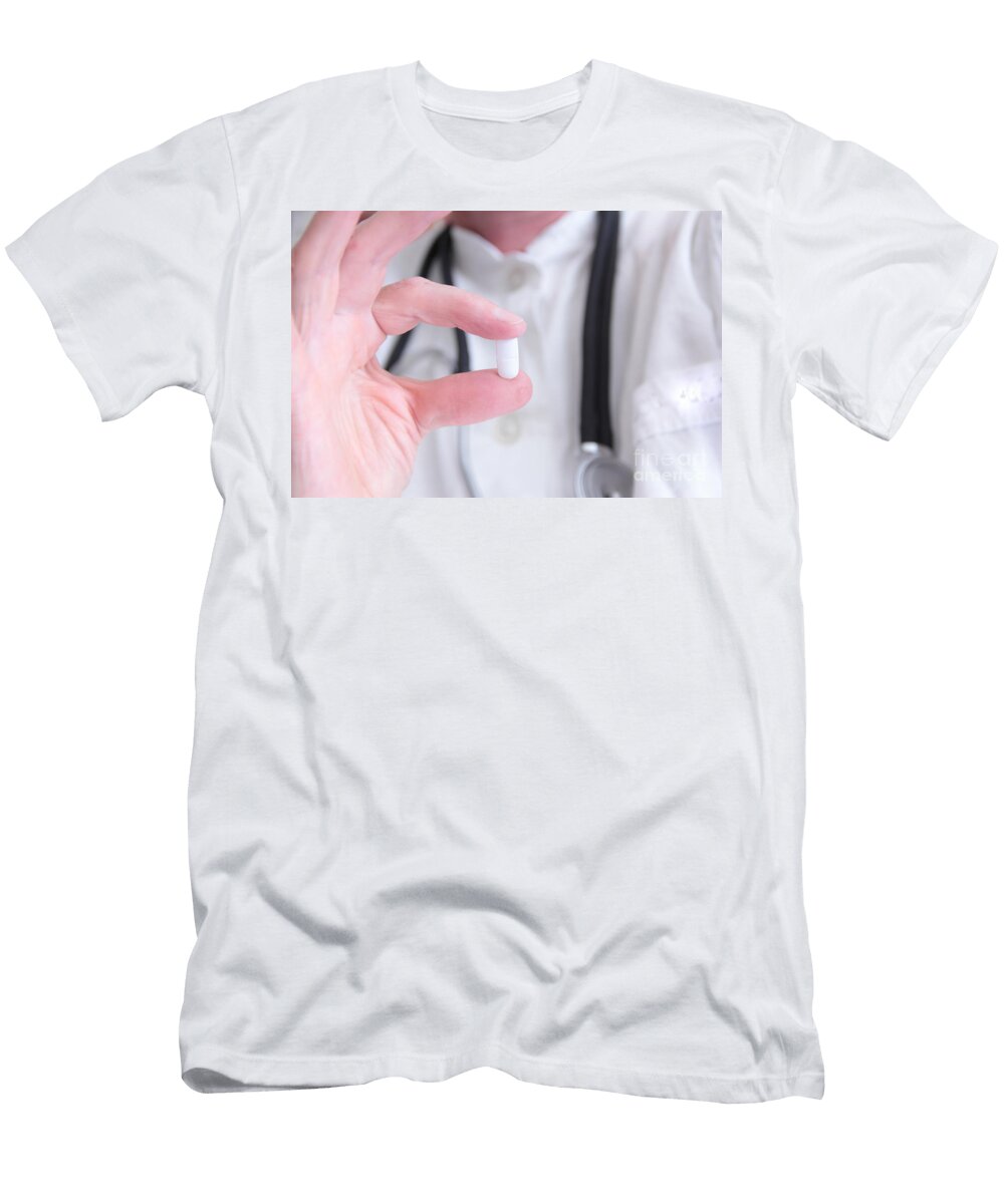 Pill in Doctors Hand Sigrid Gombert T-Shirt