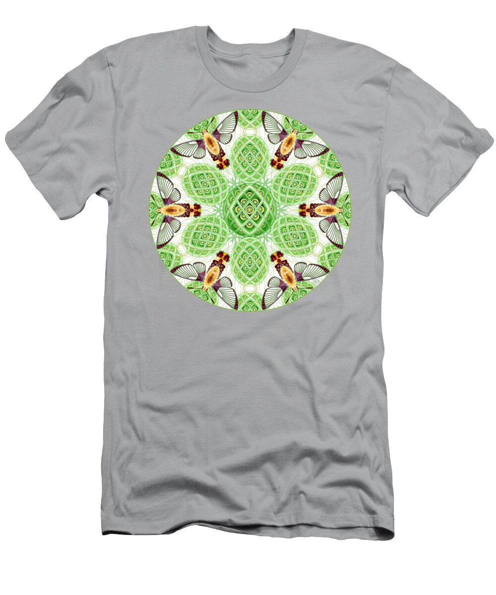 Pincushion Clearwing Moth Mandala Tim Phelps T-Shirt