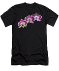 Pink and White Orchid on Green Gill Billington T-Shirt
