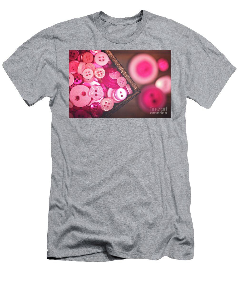 Pink Buttons in a Box Jane Rix T-Shirt