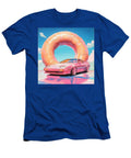 Pink Car and Giant Donut in Vaporwave Style Isabele Renta T-Shirt