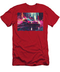 Pink Car Drifts Through Neon City Lowell Harann T-Shirt