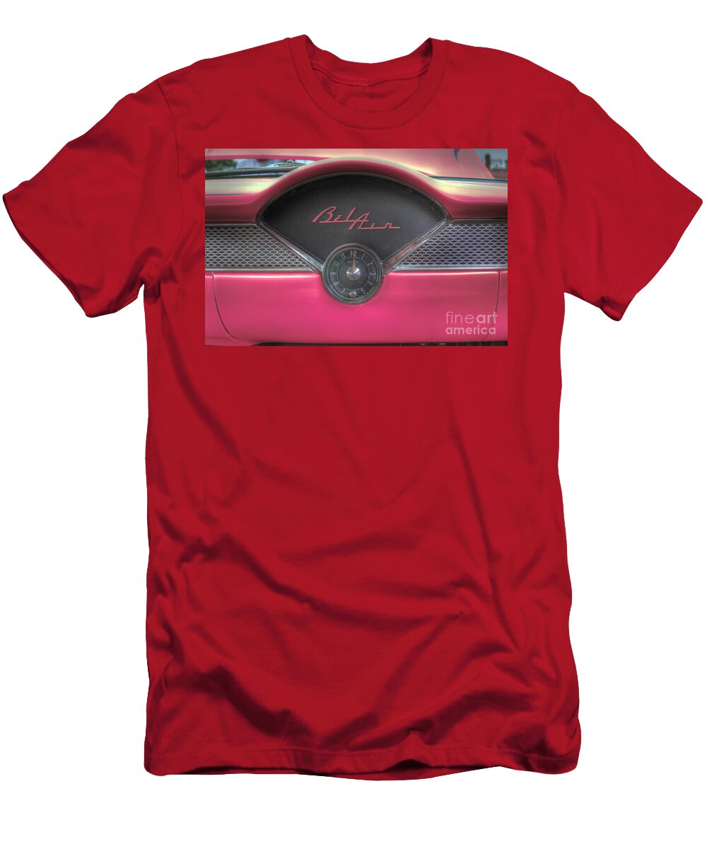 Pink Chevy Bel Air Glove Box and Clockface Lee Dos Santos T-Shirt