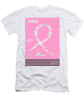 Pink Floral Breast Cancer Butterfly Design with Chevron Pattern Megan Duncanson T-Shirt