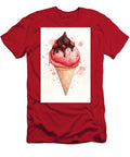 Pink Ice Cream Scoop in Waffle Cone with Chocolate Vana Velda T-Shirt