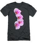 Pink Orchids on Purple Background Hbmbff Happy Ingenuity T-Shirt