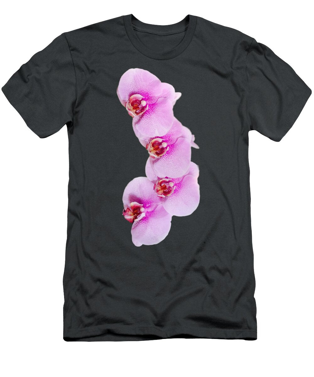Pink Orchids on Purple Background Hbmbff Happy Ingenuity T-Shirt