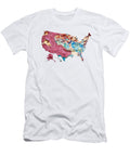 Pink Street Art US Map Delphimages Map Creations T-Shirt
