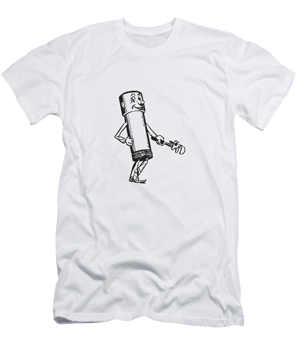 Pipe Man with Wrench Csa Images T-Shirt