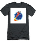 Pipe Wrench Rocket Blasting Off Orbit Space Circle Retro Aloysius Patrimonio T-Shirt