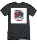 Pipe Wrench Rocket Booster Blasting Space Hexagon Retro Aloysius Patrimonio T-Shirt