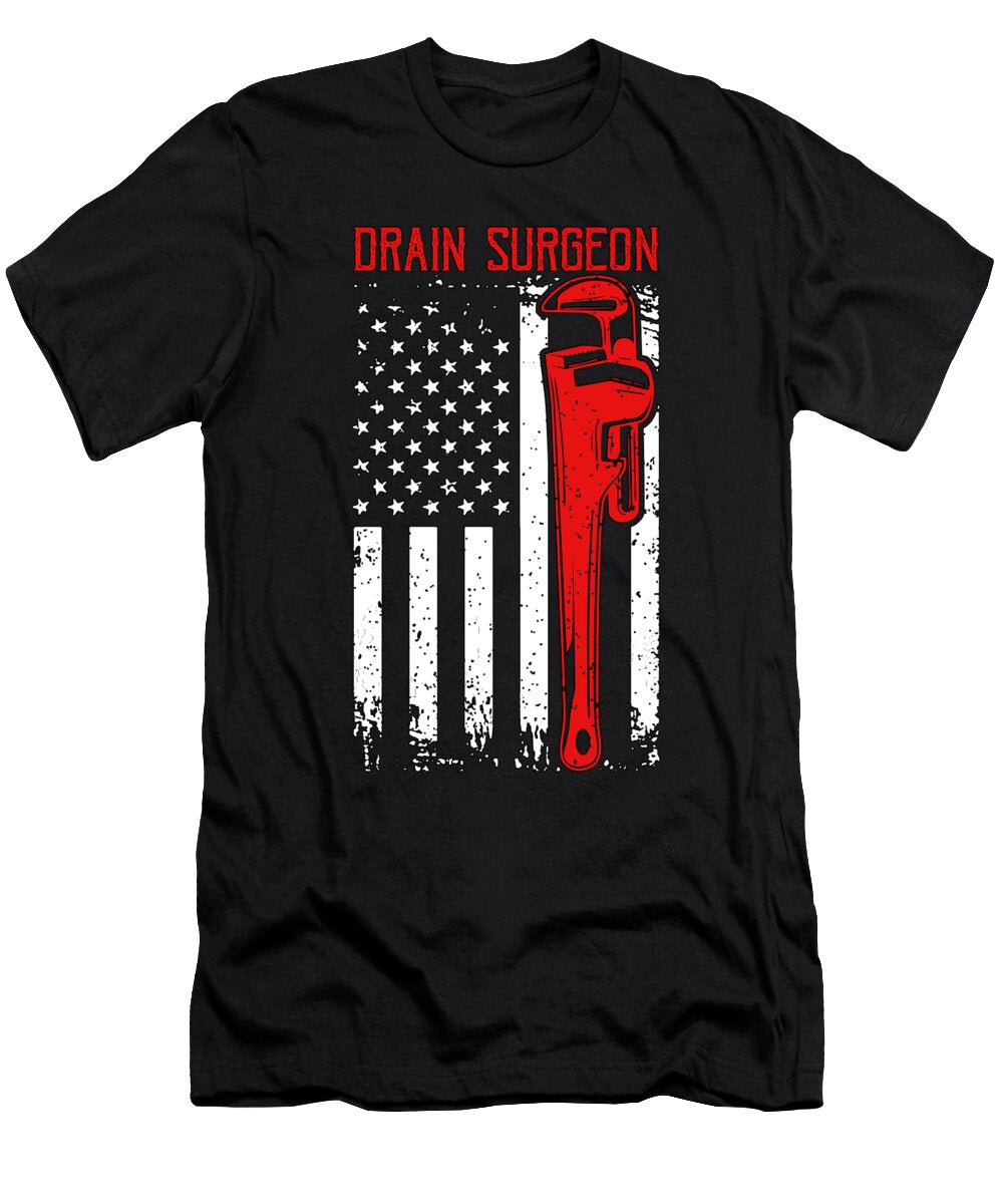 Pipefitter Drain Surgeon Pipe Wrench Pipefitters Tshirtconcepts Marvin Poppe T-Shirt