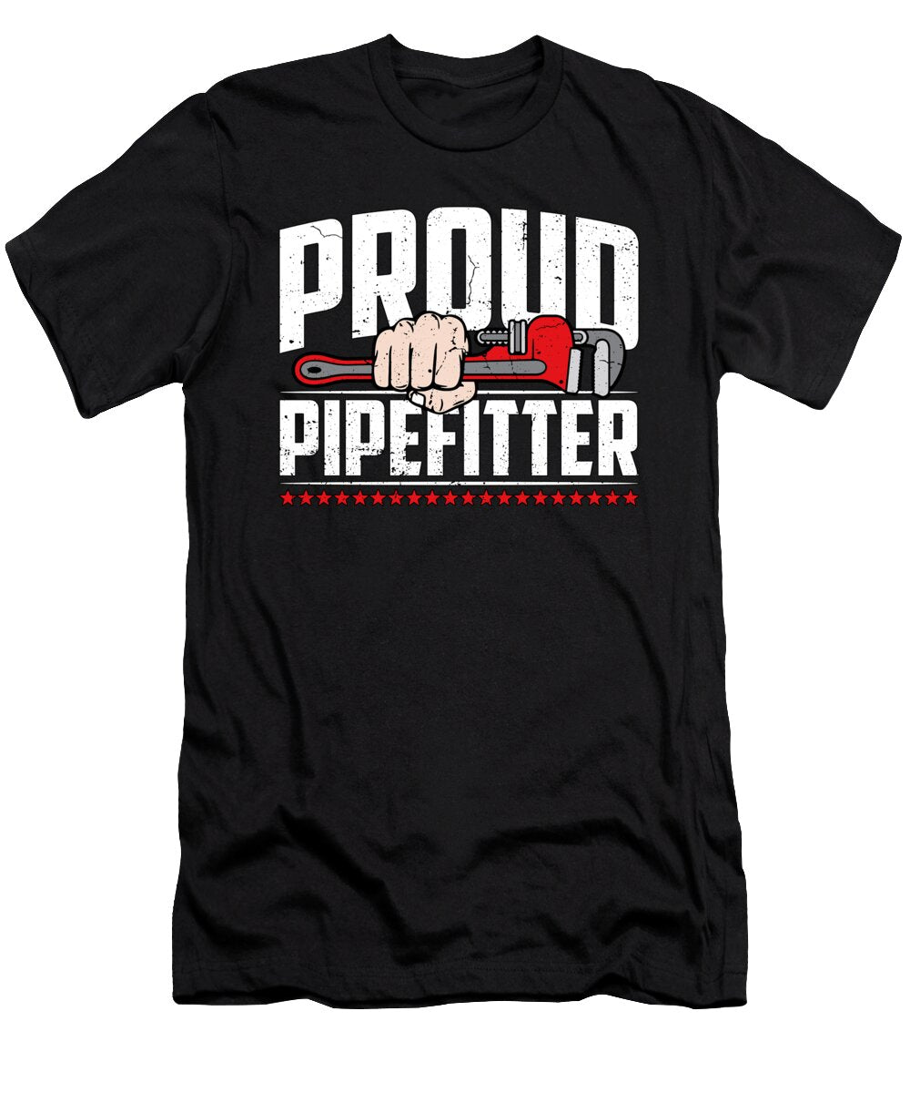 Pipefitter Proud Pipefitter Laborer Construction Tshirtconcepts Marvin Poppe T-Shirt