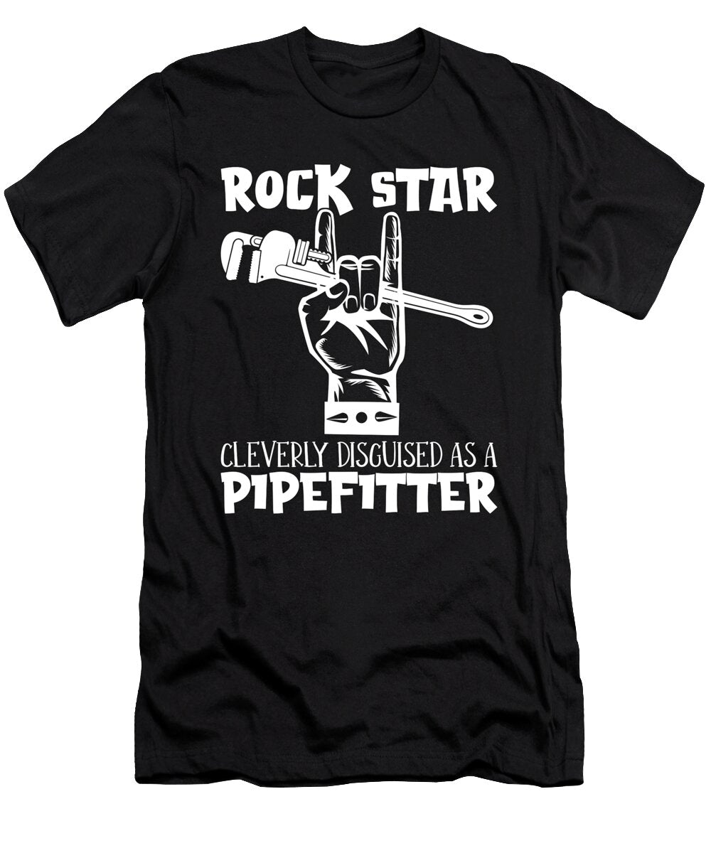 Pipefitter Rock Star Cleverly Foreman Pipefitters Tshirtconcepts Marvin Poppe T-Shirt