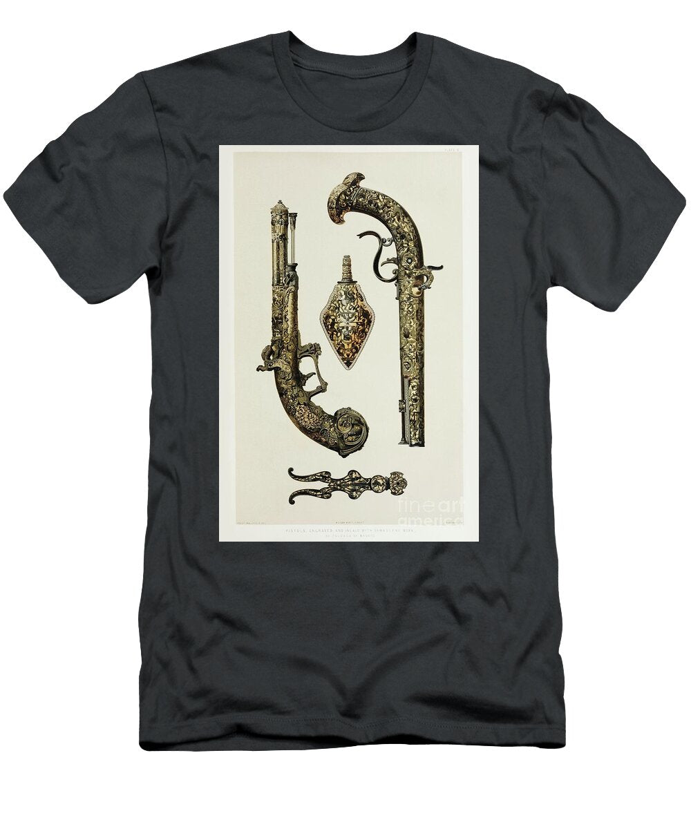 Pistols Engraved and Inlaid with Damascene Work By Zuloaga of Madrid From the Industrial Arts of the Sir Matthew Digby Wyatt T-Shirt