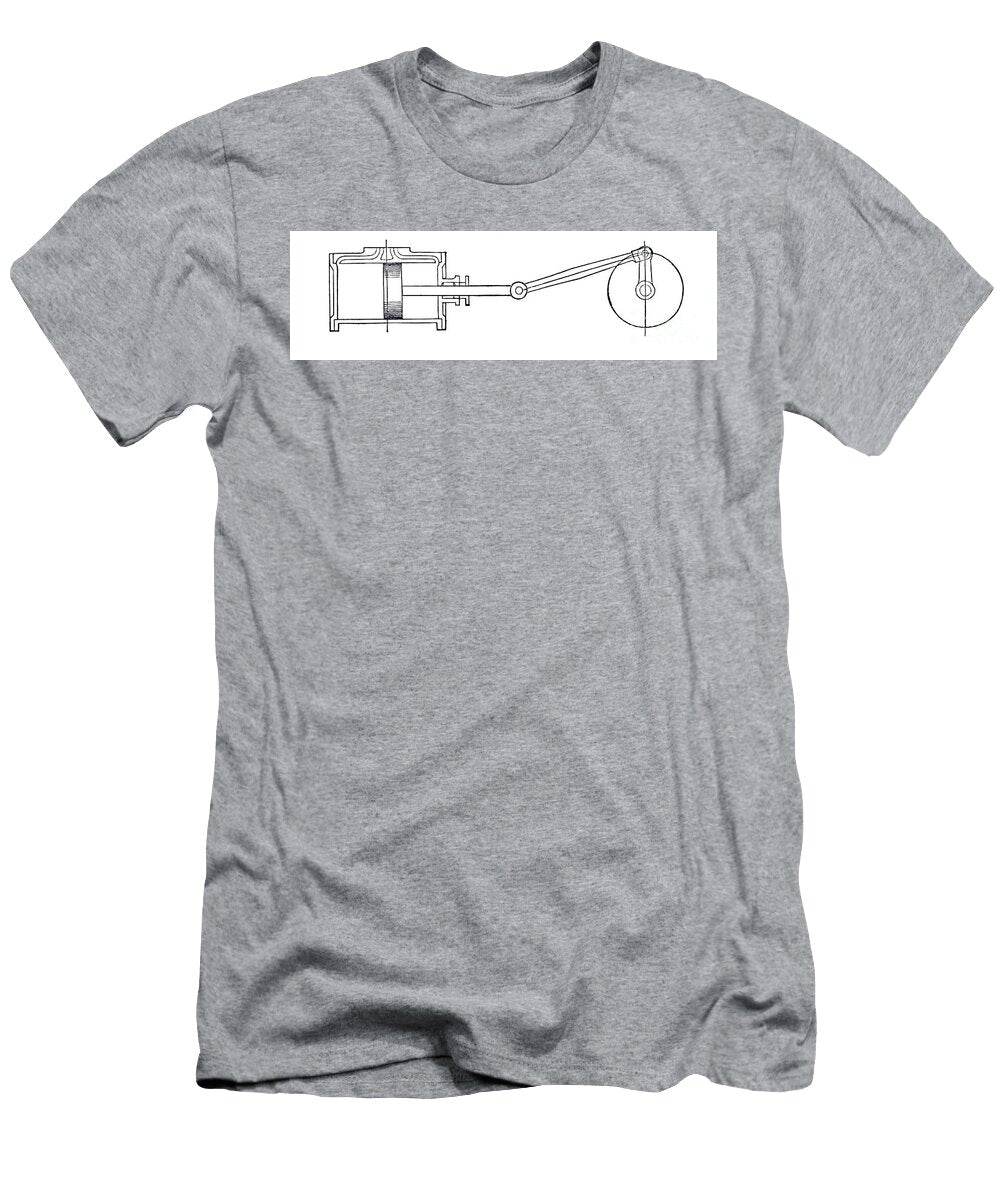 Piston Connecting Rod and Crank Connection J1 Historic Illustrations T-Shirt