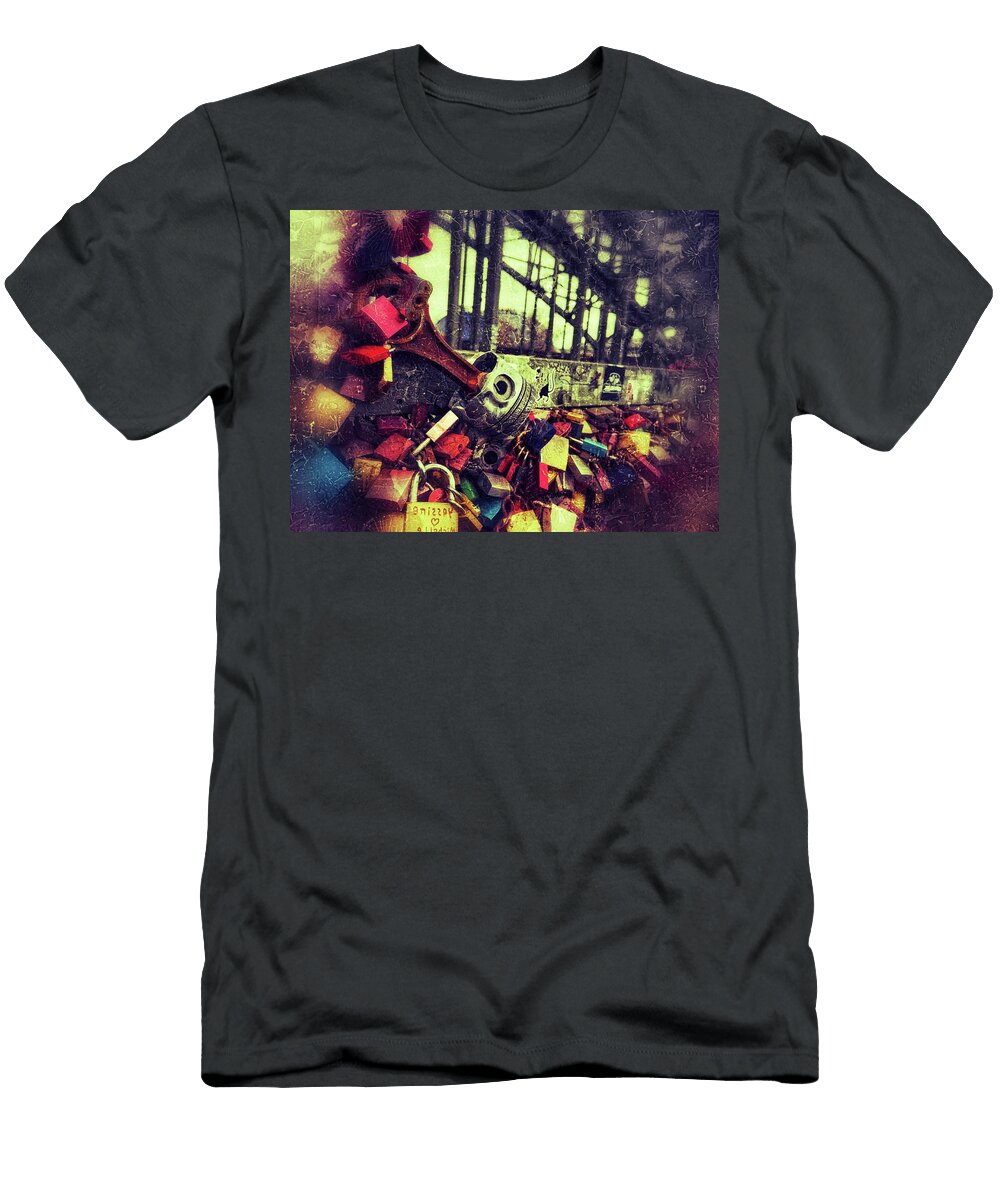 Piston of Love on the Iron Bridge Deschoen Gallery T-Shirt