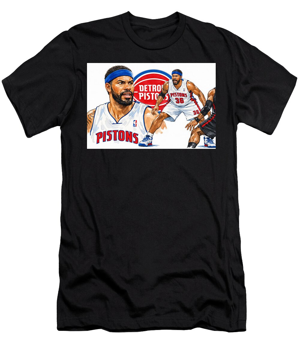 Pistons Legend Rasheed Wallace 1995 2013 All Sports T-Shirt