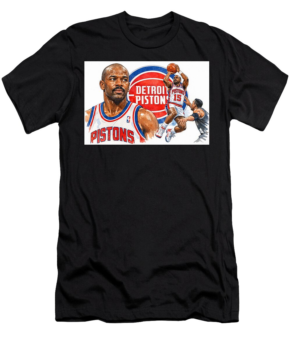 Pistons Legend Vinnie Johnson 1981 1991 2 All Sports T-Shirt