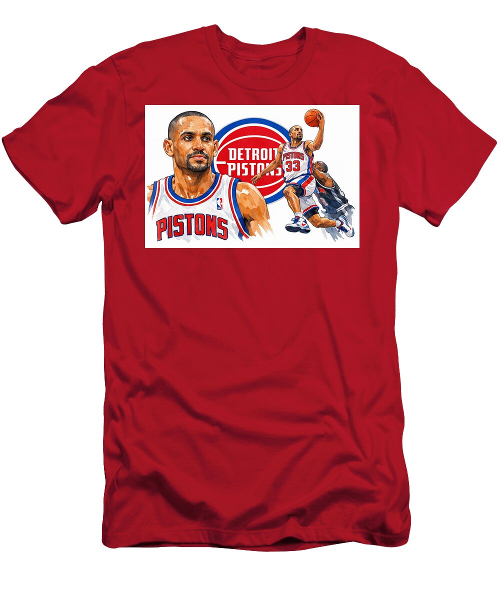 Pistons Lehend Grant Hill 1994 2013 All Sports T-Shirt
