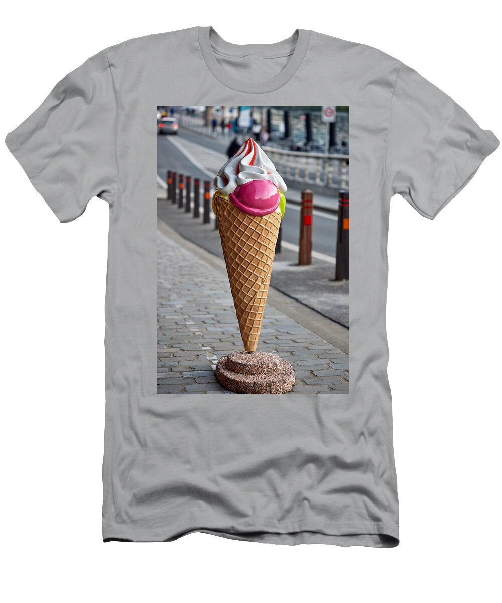 Plastic Ice Cream Cone Decoration in the Street Sebastian Radu T-Shirt