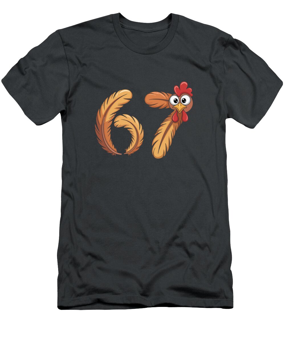 Playful Chicken Number Design Joanna Redesiuk T-Shirt