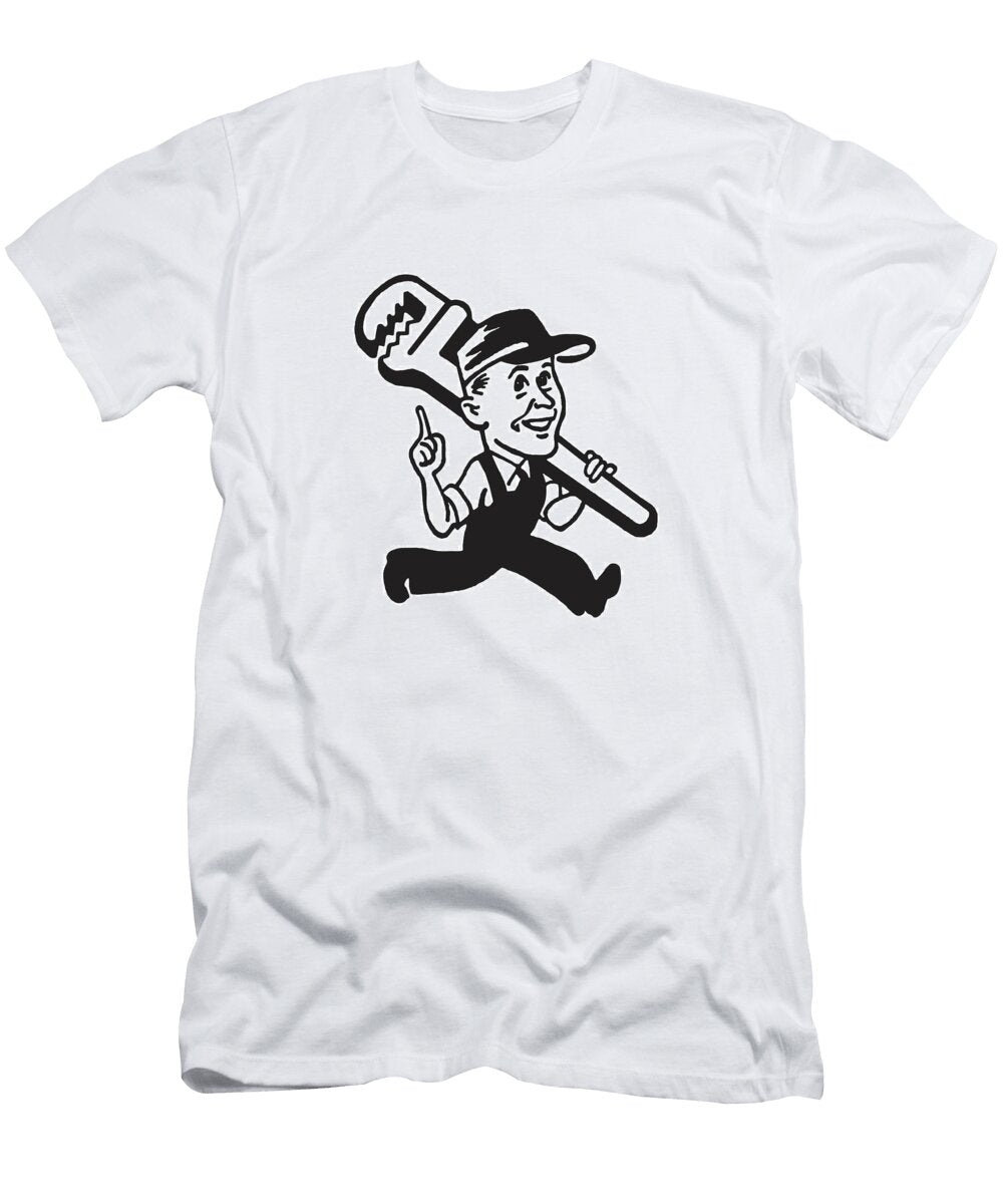 Plumber and Large Wrench Csa Images T-Shirt