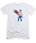 Plumber Carry Monkey Wrench Walking Cartoon Aloysius Patrimonio T-Shirt