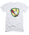 Plumber Carry Monkey Wrench Walking Crest Cartoon Aloysius Patrimonio T-Shirt
