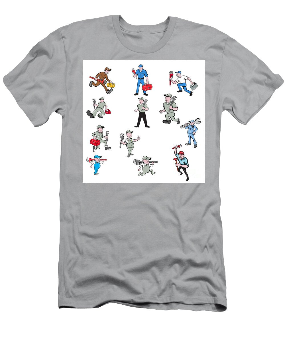 Plumber Cartoon Set Aloysius Patrimonio T-Shirt