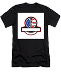 Plumber Hand Holding Pipe Wrench Flag Circle Banner Retro Aloysius Patrimonio T-Shirt