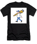 Plumber Holding Monkey Wrench Isolated Cartoon Aloysius Patrimonio T-Shirt