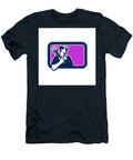 Plumber Pipe Wrench Side Rectangle Retro Aloysius Patrimonio T-Shirt