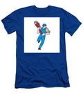 Plumber Running Monkey Wrench Cartoon Aloysius Patrimonio T-Shirt
