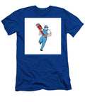 Plumber Running Pipe Wrench Cartoon Aloysius Patrimonio T-Shirt