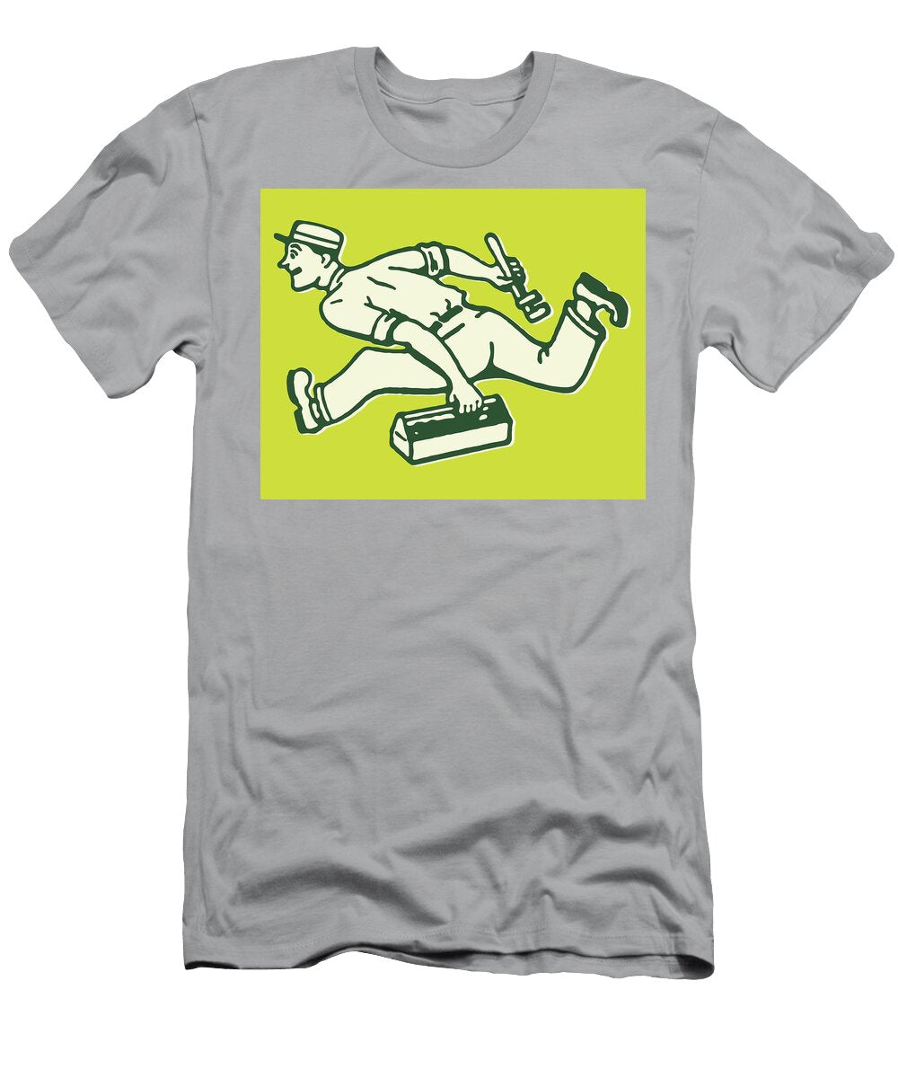 Plumber Running to a Job Csa Images T-Shirt