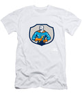 Plumber Superhero Monkey Wrench Crest Retro Aloysius Patrimonio T-Shirt