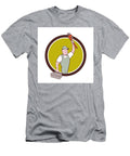 Plumber Toolbox Raising Monkey Wrench Circle Cartoon Aloysius Patrimonio T-Shirt