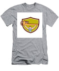 Plumber Weightlifter Monkey Wrench Crest Cartoon Aloysius Patrimonio T-Shirt