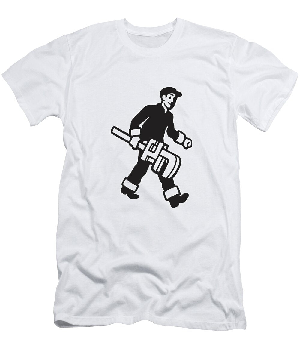 Plumber with Huge Wrench Csa Images T-Shirt