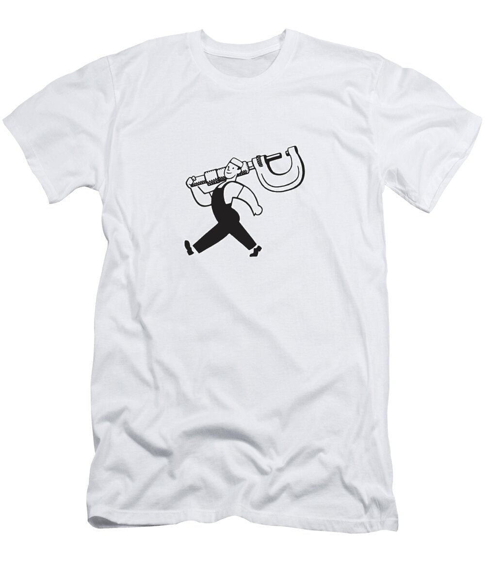 Plumber with Pipe Wrench Csa Images T-Shirt