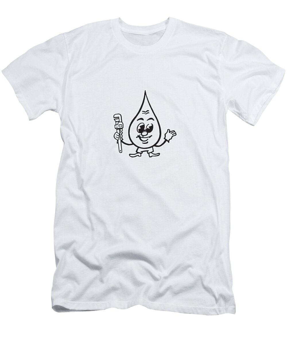 Plumbing Drop Man with Wrench Csa Images T-Shirt