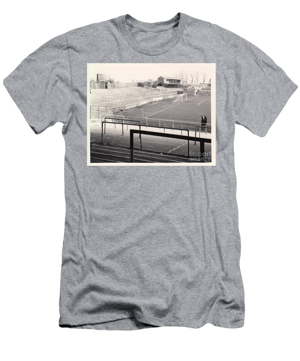 Plymouth Argyle Home Park Barn Park End 1 Bw 1960s Legendary Football Grounds T-Shirt