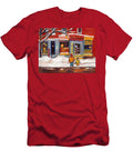 Point St Charles Winter Scene Paul Patates Diner Montreal Winter Scene Painting Grace Venditti T-Shirt